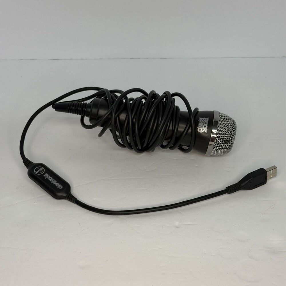 Rock Band Wired USB Microphone PS3 PS2 Wii Xbox 360 Guitar Hero Untested